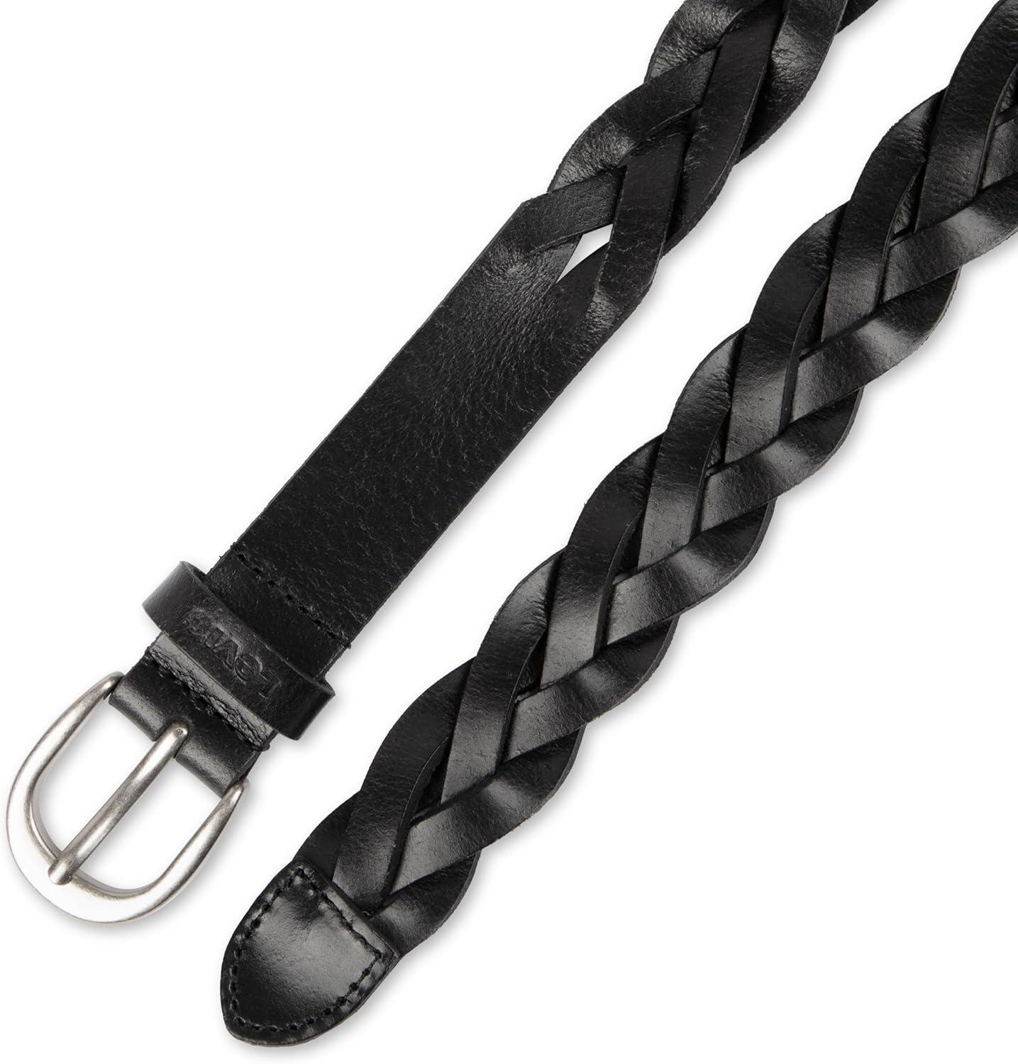 imageLevis Womens Fully Adjustable Casual Leather Braided Belt for Jeans and DressesBlack Braid