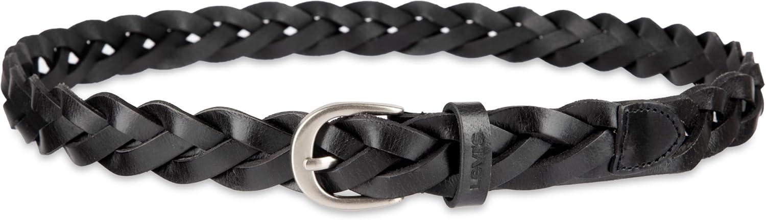 imageLevis Womens Fully Adjustable Casual Leather Braided Belt for Jeans and DressesBlack Braid