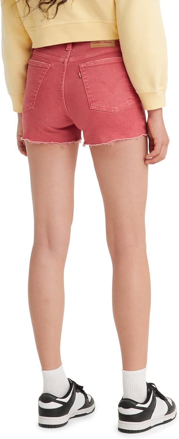 imageLevis Womens High Rise ShortsNew Red Garment Dye
