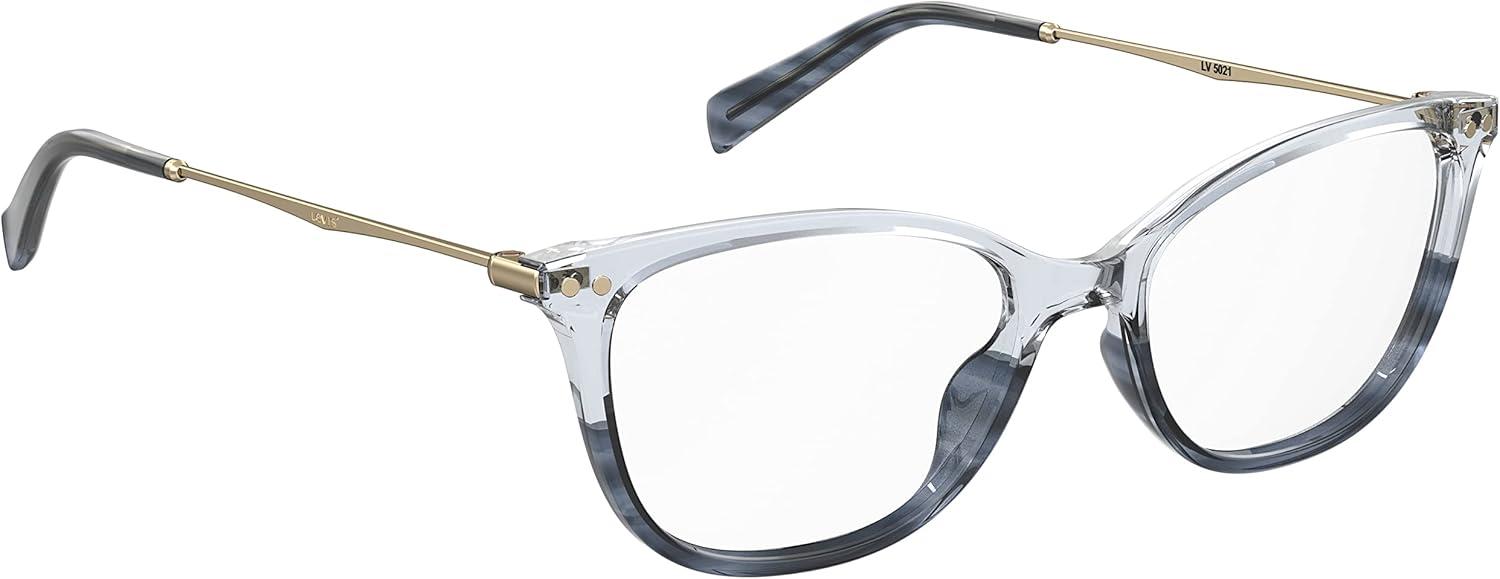 imageLevis Womens Lv 5021 Cat Eye Prescription Eyewear FramesBlue HornDemo Lens