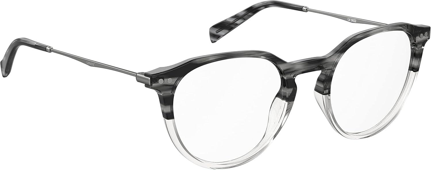 imageLevis Womens Lv 5022 Round Prescription Eyewear FramesGray HornDemo Lens
