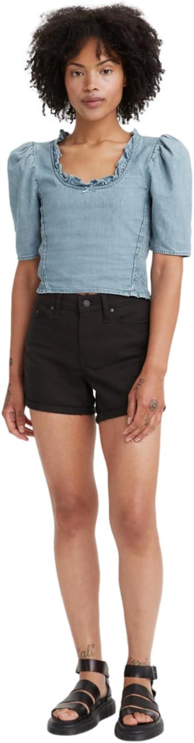 imageLevis Womens MidLength ShortsNew Black and Black