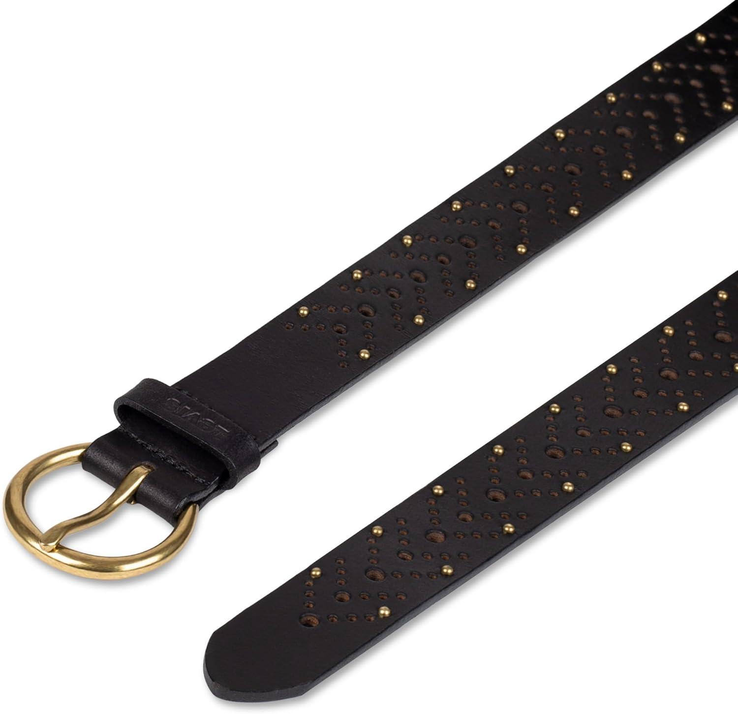 imageLevis Womens MultiPerforate Fully Adjustable Casual Belt for Jeans Trousers and DressesBlack
