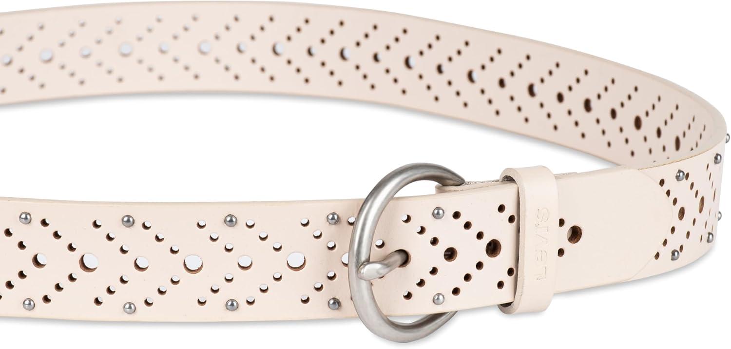imageLevis Womens MultiPerforate Fully Adjustable Casual Belt for Jeans Trousers and DressesWheat