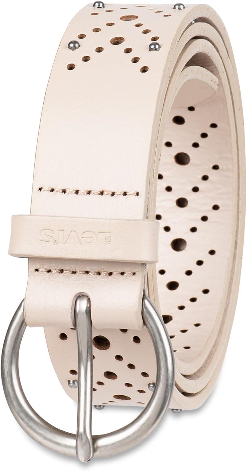 imageLevis Womens MultiPerforate Fully Adjustable Casual Belt for Jeans Trousers and DressesWheat