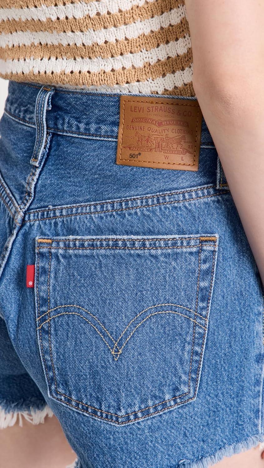 imageLevis Womens Premium 501 Original Shorts Also Available in PlusAthens Mid Short Medum Indigo