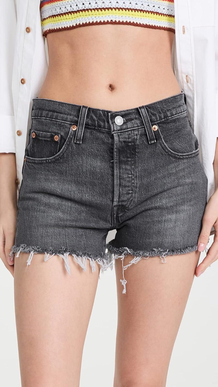 imageLevis Womens Premium 501 Original Shorts Also Available in PlusCabo Rise Black