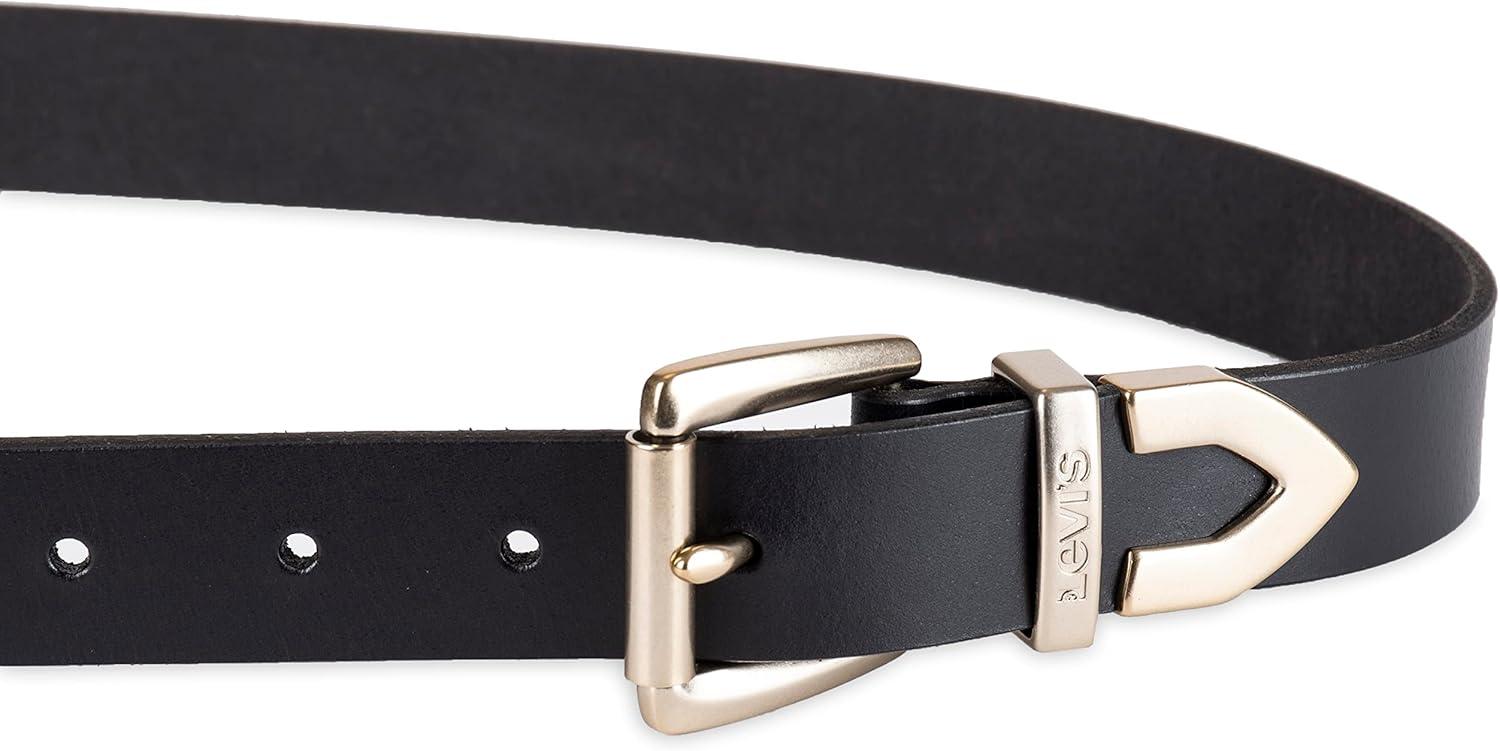 imageLevis Womens Slim Casual Western Style Leather Jean Belt With Metal Tip Regular amp Plus SizesBlack Classic