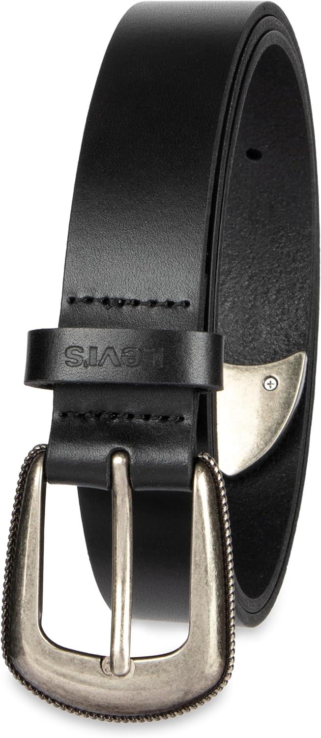 imageLevis Womens Slim Casual Western Style Leather Jean Belt With Metal Tip Regular amp Plus SizesBlack Detail