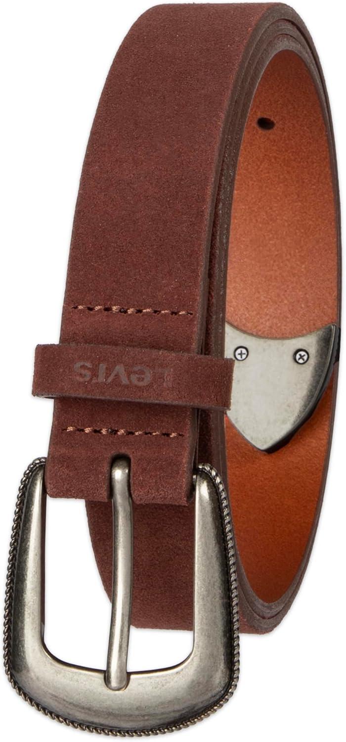 imageLevis Womens Slim Casual Western Style Leather Jean Belt With Metal Tip Regular amp Plus SizesBrown Suede