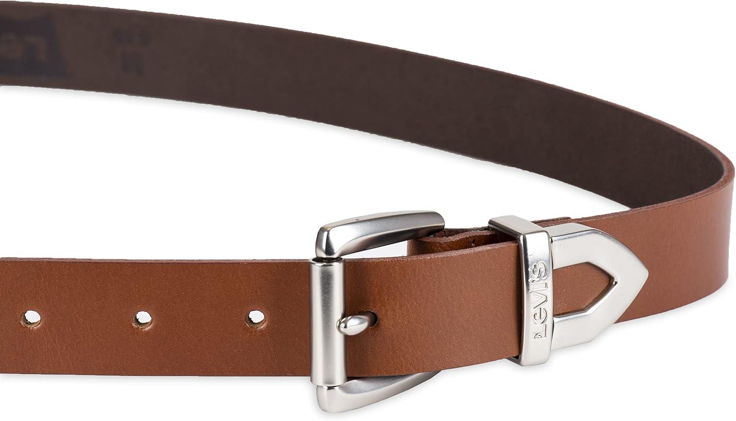 imageLevis Womens Slim Casual Western Style Leather Jean Belt With Metal Tip Regular amp Plus SizesTan Classic