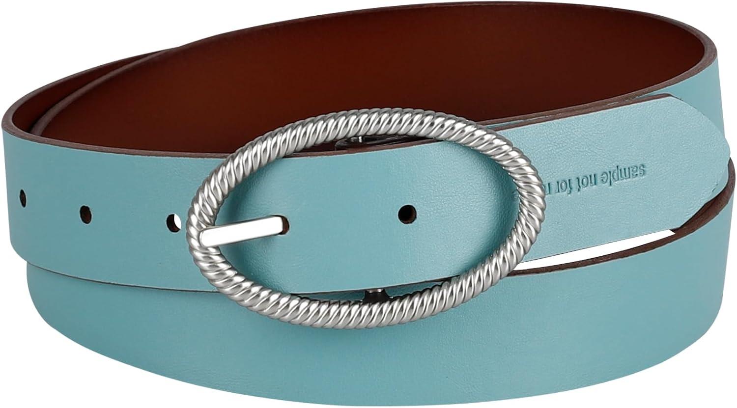 imageLevis Womens TwoinOne Reversible Twisted Centerbar Casual Leather Jean Belt FliptoReverse BuckleTanBlue