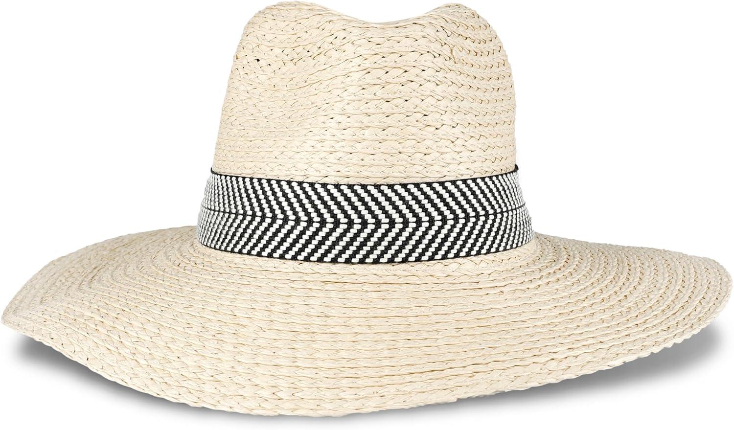 imageLevis Womens Wide Brim Straw Hat with Woven BandBlack