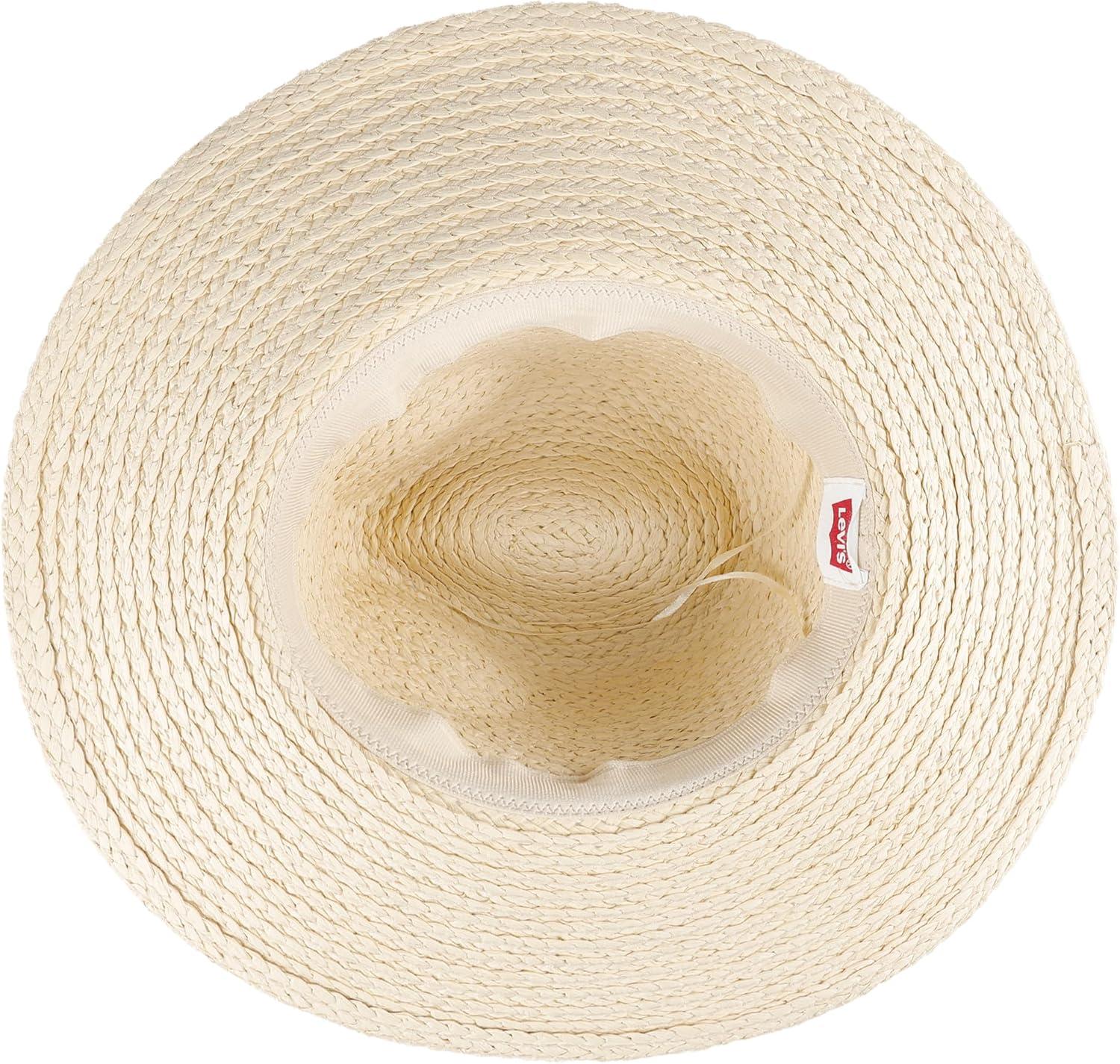 imageLevis Womens Wide Brim Straw Hat with Woven BandBlue