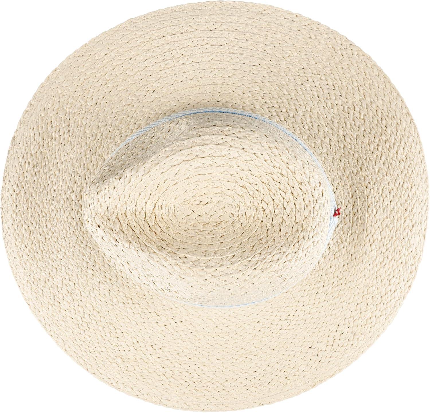 imageLevis Womens Wide Brim Straw Hat with Woven BandBlue