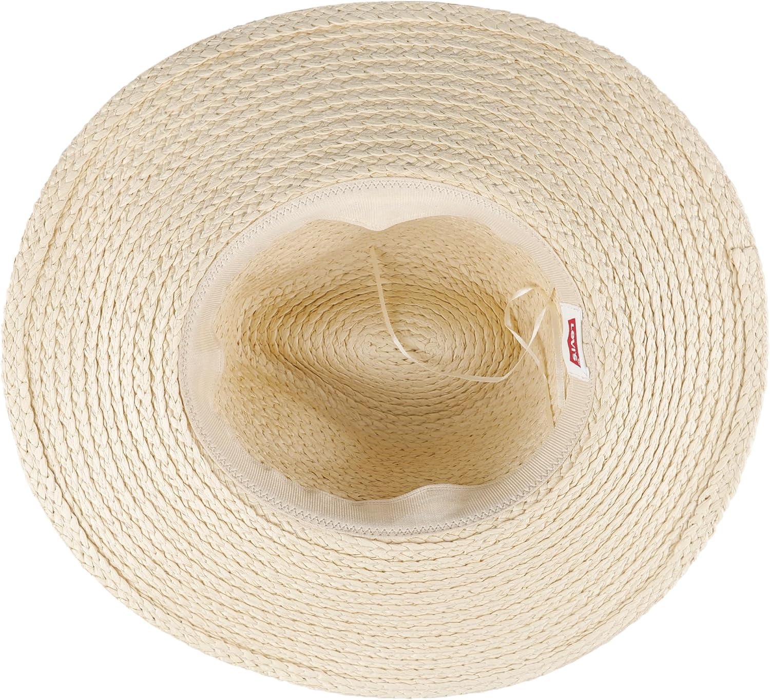 imageLevis Womens Wide Brim Straw Hat with Woven BandKhaki