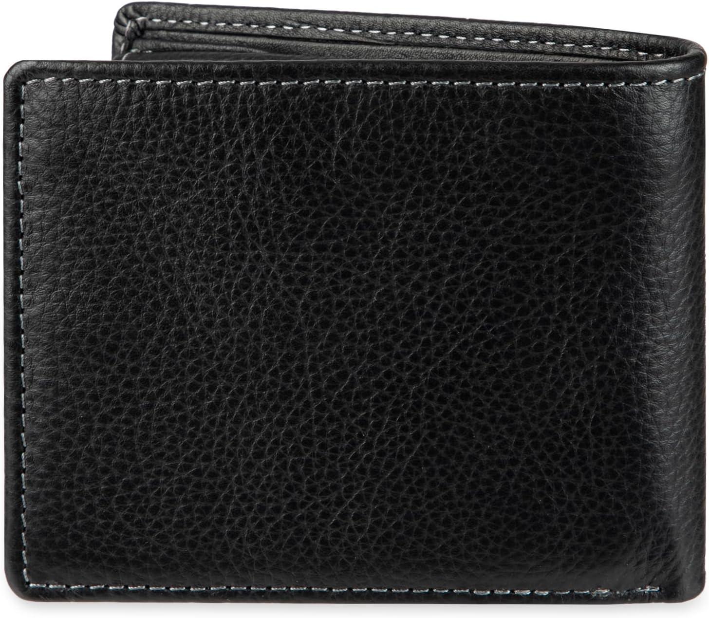 imageLevis mens Classic Bifold Passcase Wallet With Multiple Card Slots and Id Window Brown WesternBlack Nickel Ornament