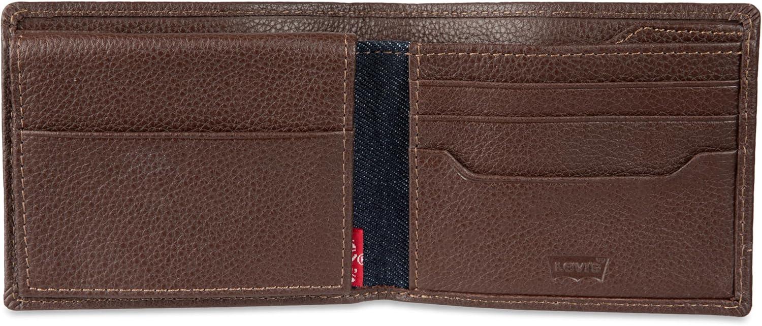 imageLevis mens Classic Bifold Passcase Wallet With Multiple Card Slots and Id Window Brown WesternBrown Ornament