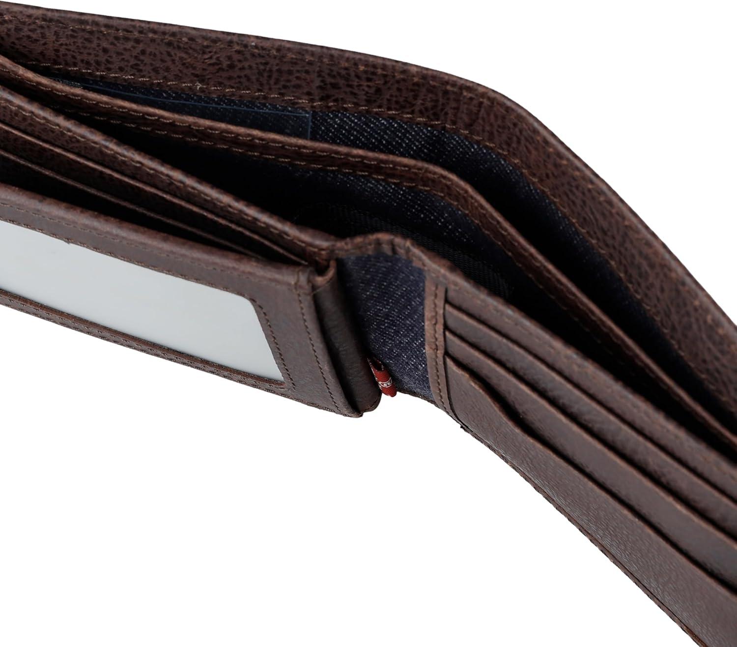 imageLevis mens Classic Bifold Passcase Wallet With Multiple Card Slots and Id Window Brown WesternBrown Western