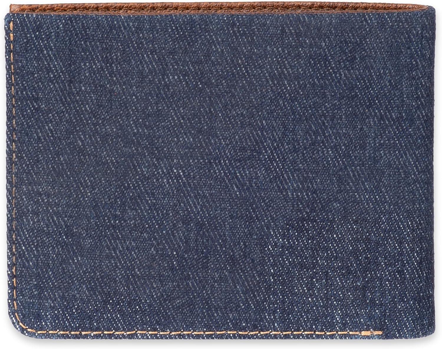 imageLevis mens Classic Bifold Passcase Wallet With Multiple Card Slots and Id Window Brown WesternIndigo