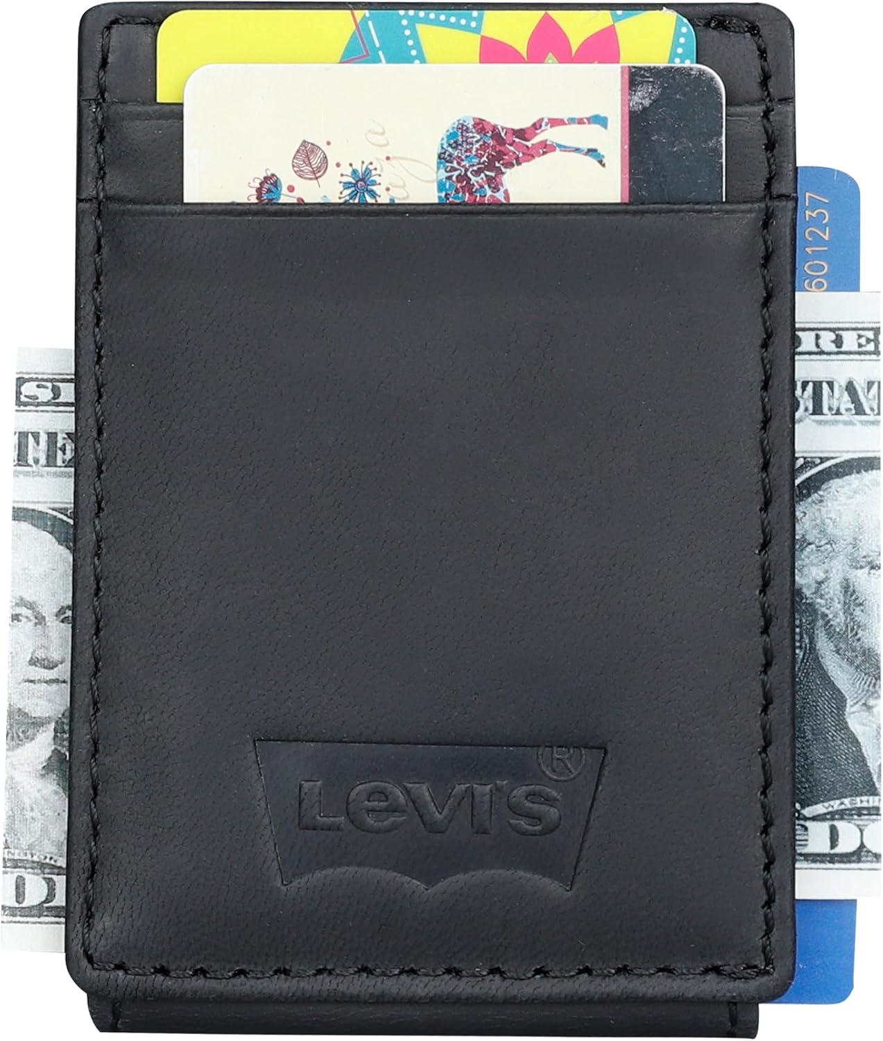 imageLevis mens RFID Slim Everyday Card Case WalletBlack