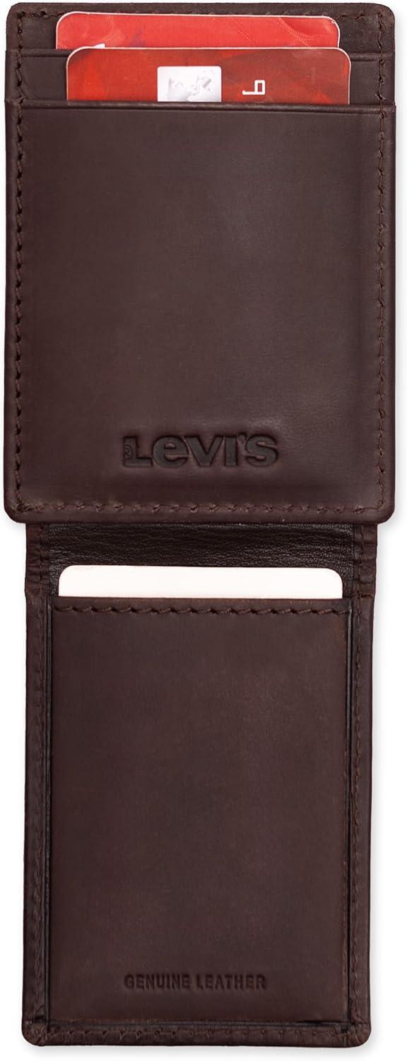 imageLevis mens RFID Slim Everyday Card Case WalletBrown