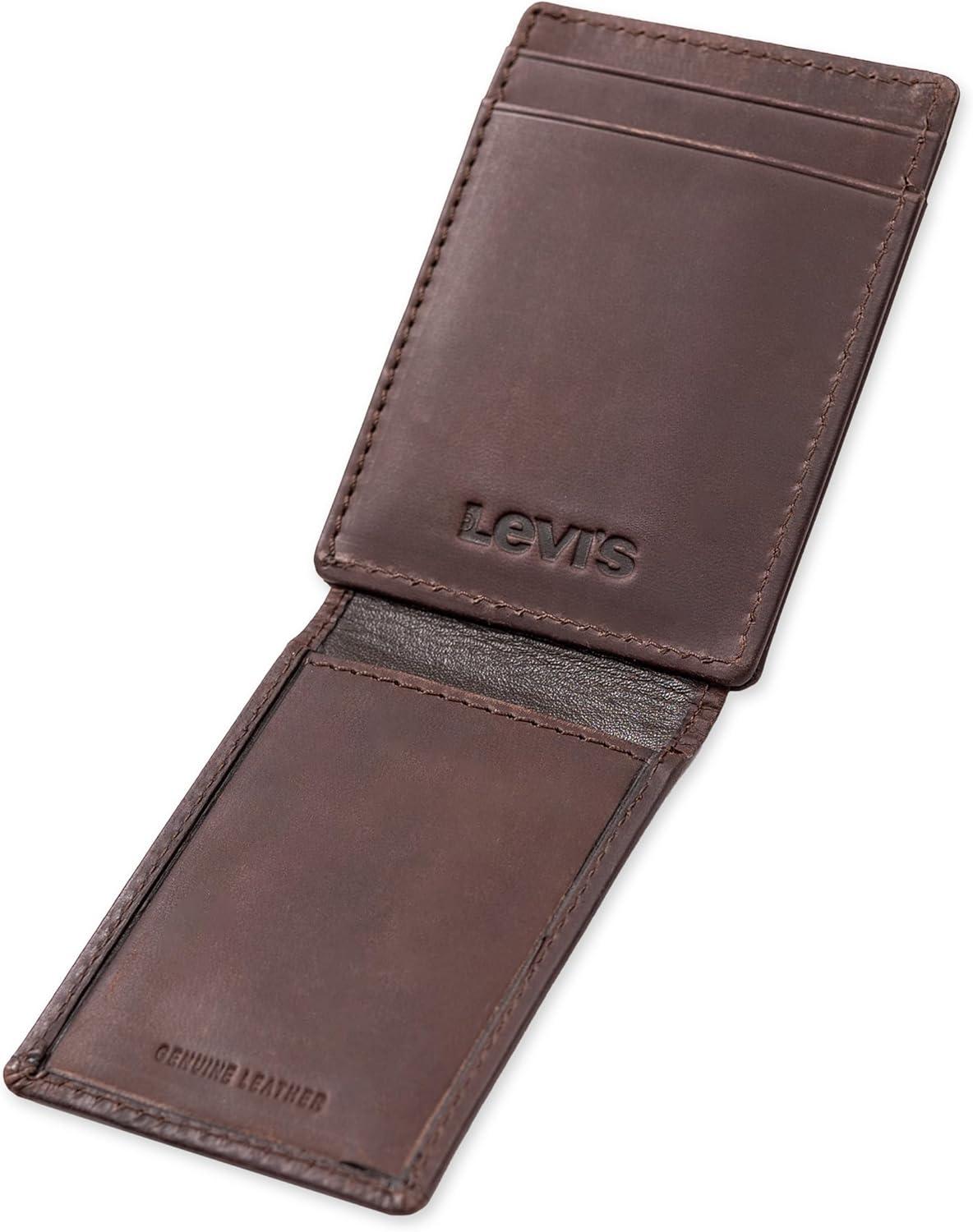 imageLevis mens RFID Slim Everyday Card Case WalletBrown