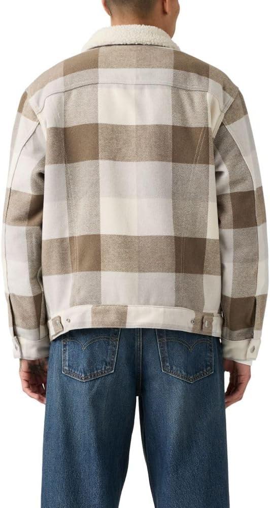 imageLevis mens Relaxed Fit TruckerNew Laredo Plaid Drizzle Non Stretch