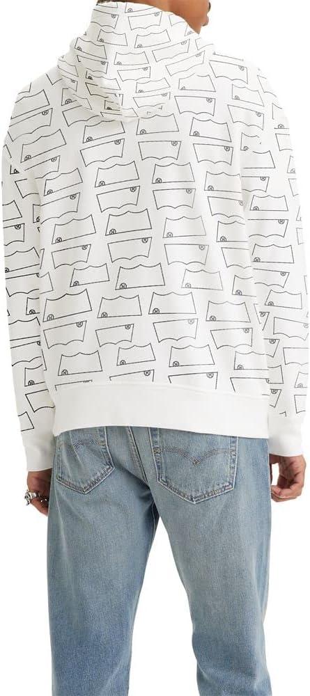 imageLevis mens Relaxed Graphic Hoodie Also Available in Big amp TallNew Levi Aop White Graphic