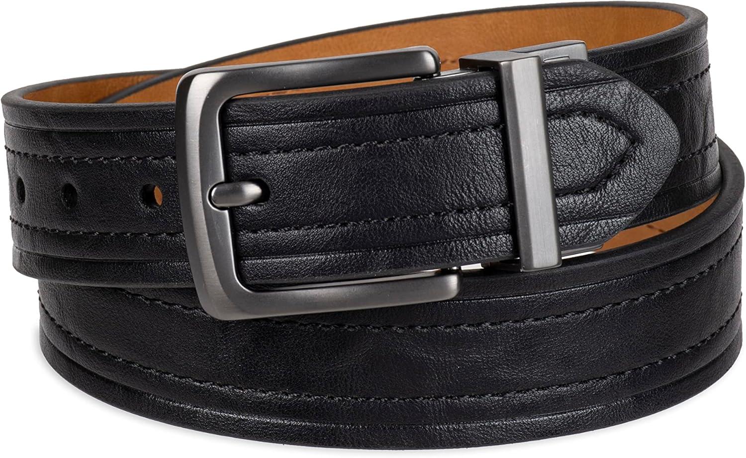 imageLevis mens Reversible Casual Jeans BeltBlackTan