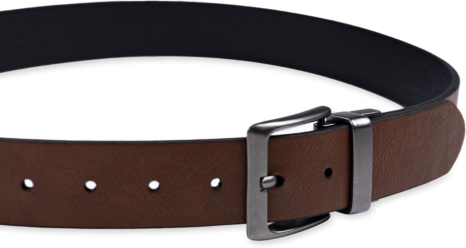 imageLevis mens Reversible Casual Jeans BeltBrownBlack Cut Edge