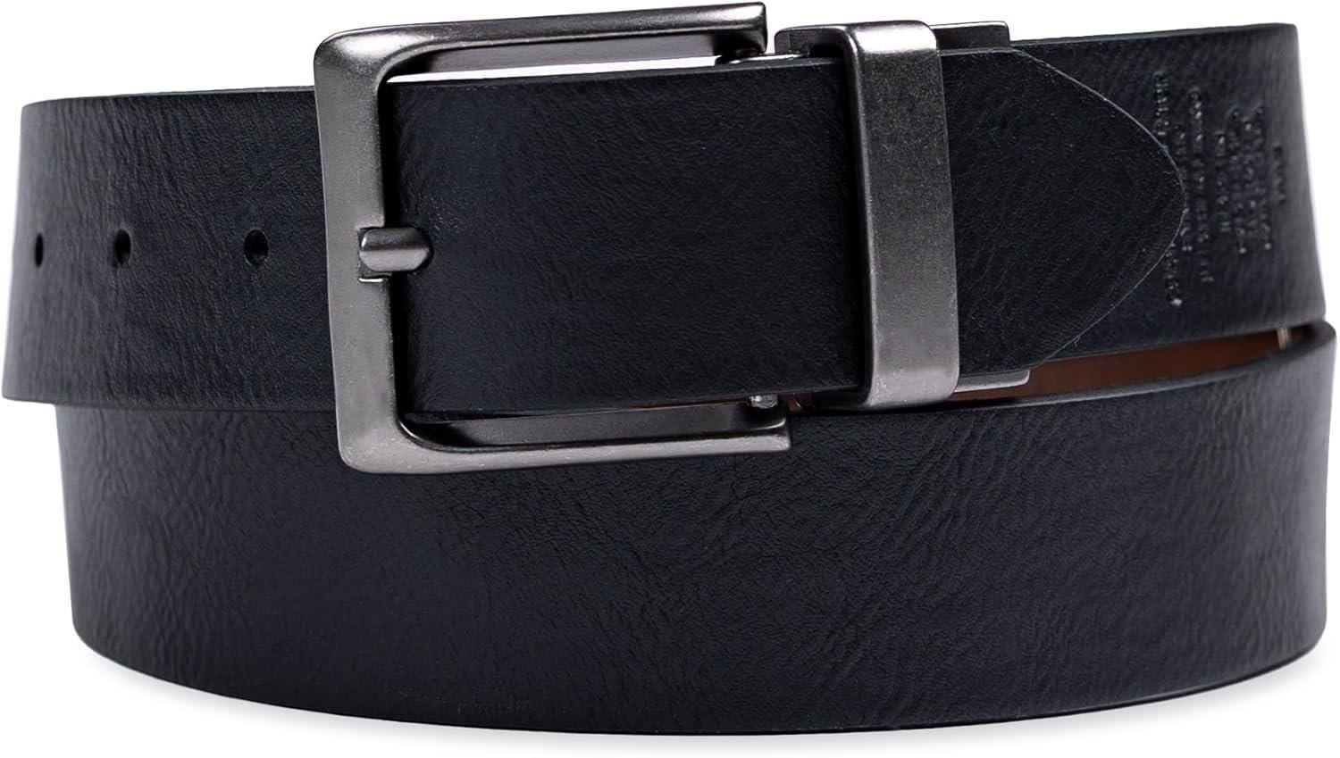 imageLevis mens Reversible Casual Jeans BeltBrownBlack Cut Edge