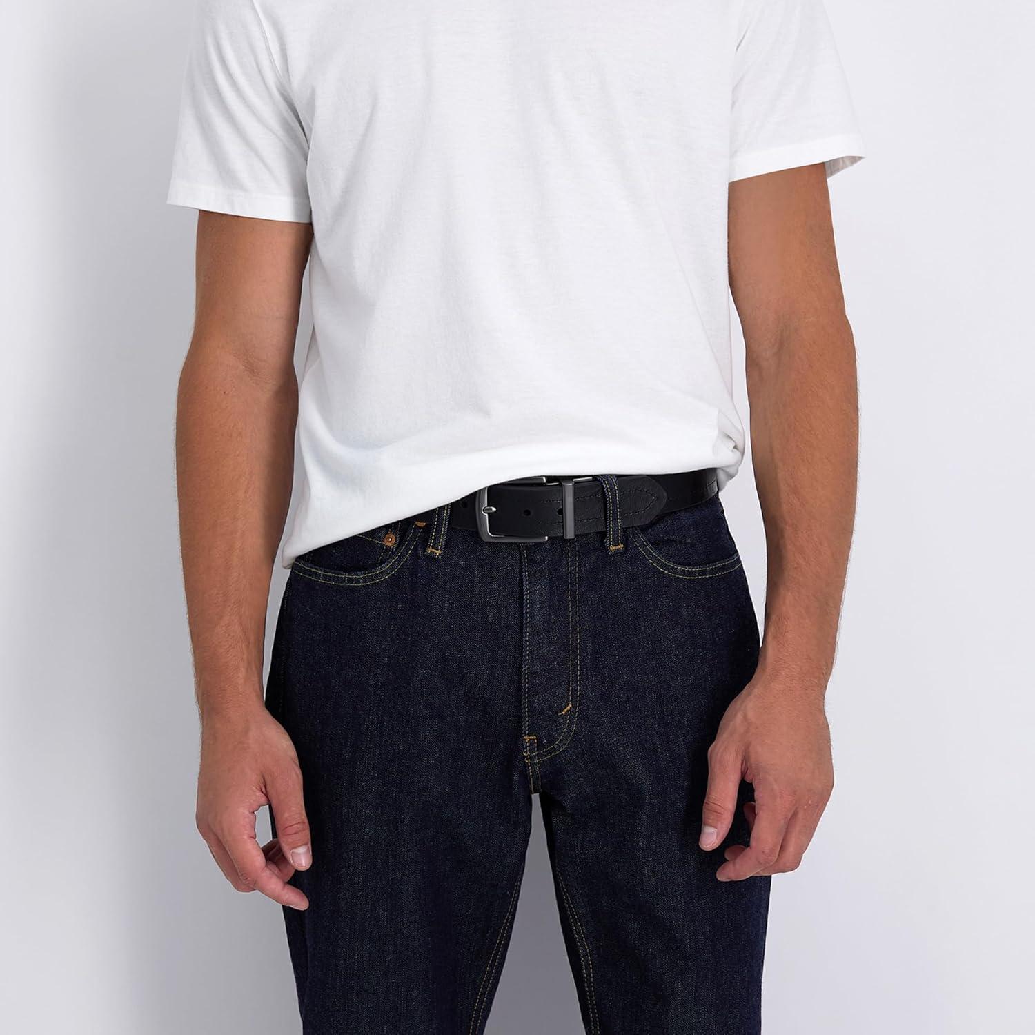 imageLevis mens Reversible Casual Jeans BeltBrownBlack Jean Casual