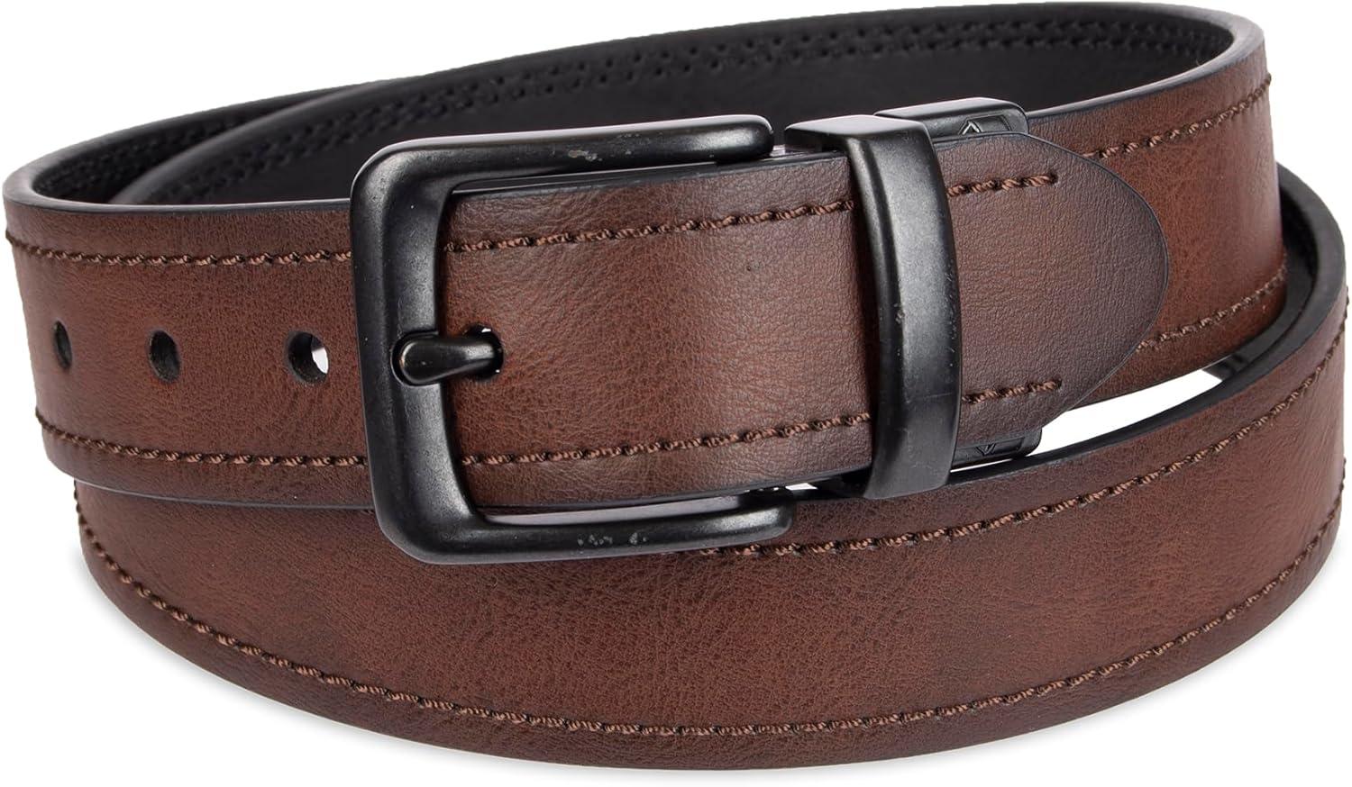 imageLevis mens Reversible Casual Jeans BeltBrownBlack Single Stitch