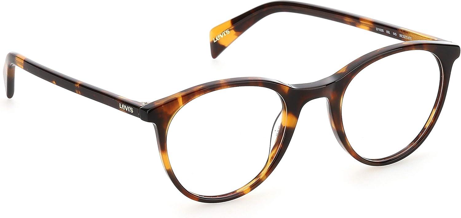 imageLevis unisexadult LV 1005 Round Prescription Eyeglass FramesHavanaDemo Lens