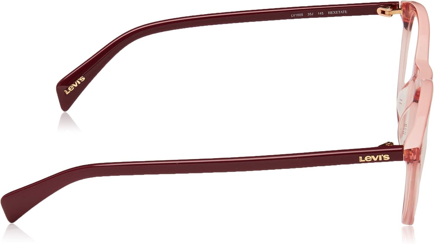 imageLevis unisexadult LV 1005 Round Prescription Eyeglass FramesPinkDemo Lens