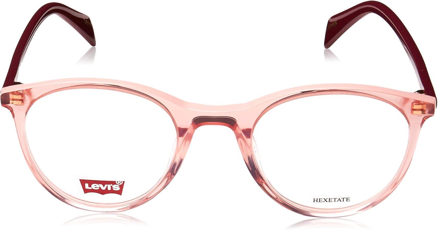 imageLevis unisexadult LV 1005 Round Prescription Eyeglass FramesPinkDemo Lens
