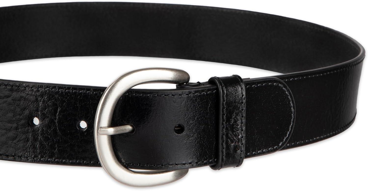 imageWomens Round Cut Edge Logo Loop Jean BeltBlack Edge Stitch