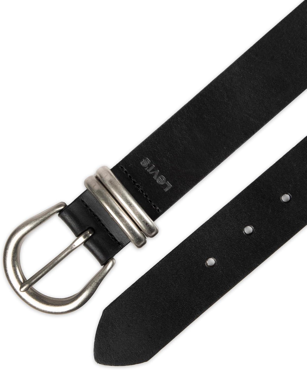 imageWomens Round Cut Edge Logo Loop Jean BeltBlack Metal Loop
