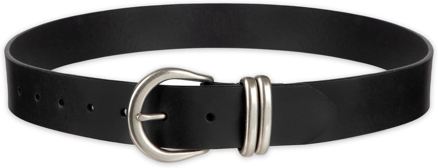 imageWomens Round Cut Edge Logo Loop Jean BeltBlack Metal Loop