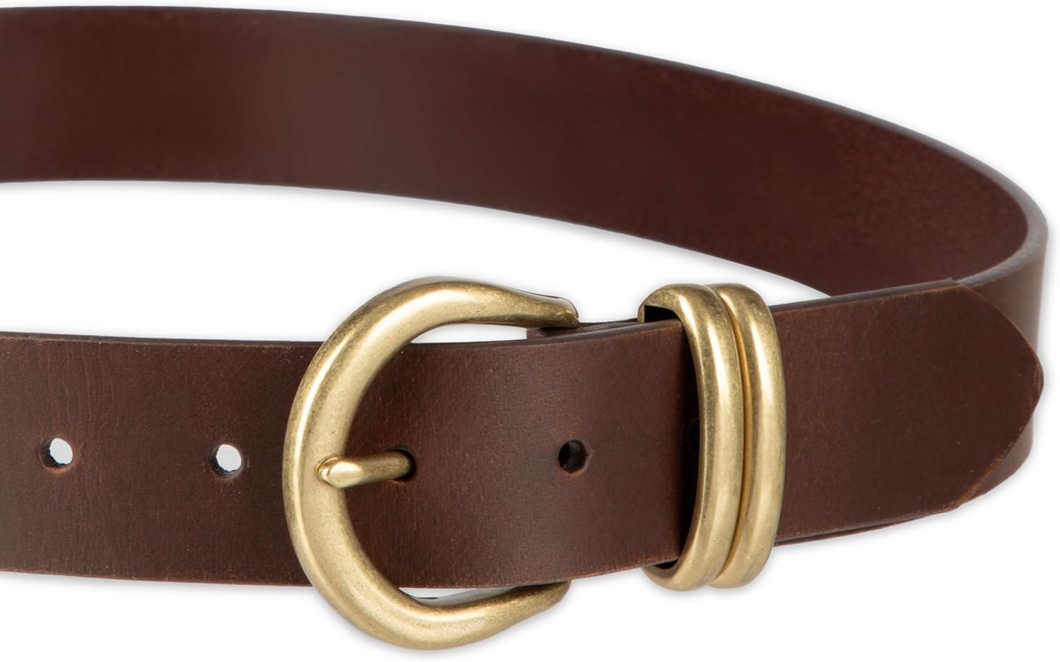 imageWomens Round Cut Edge Logo Loop Jean BeltBrown Metal Loop