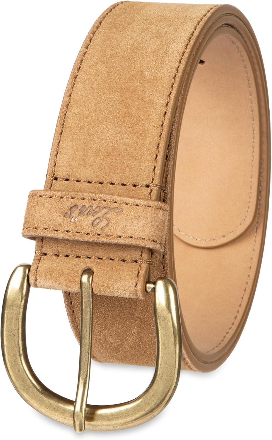 imageWomens Round Cut Edge Logo Loop Jean BeltTan Suede