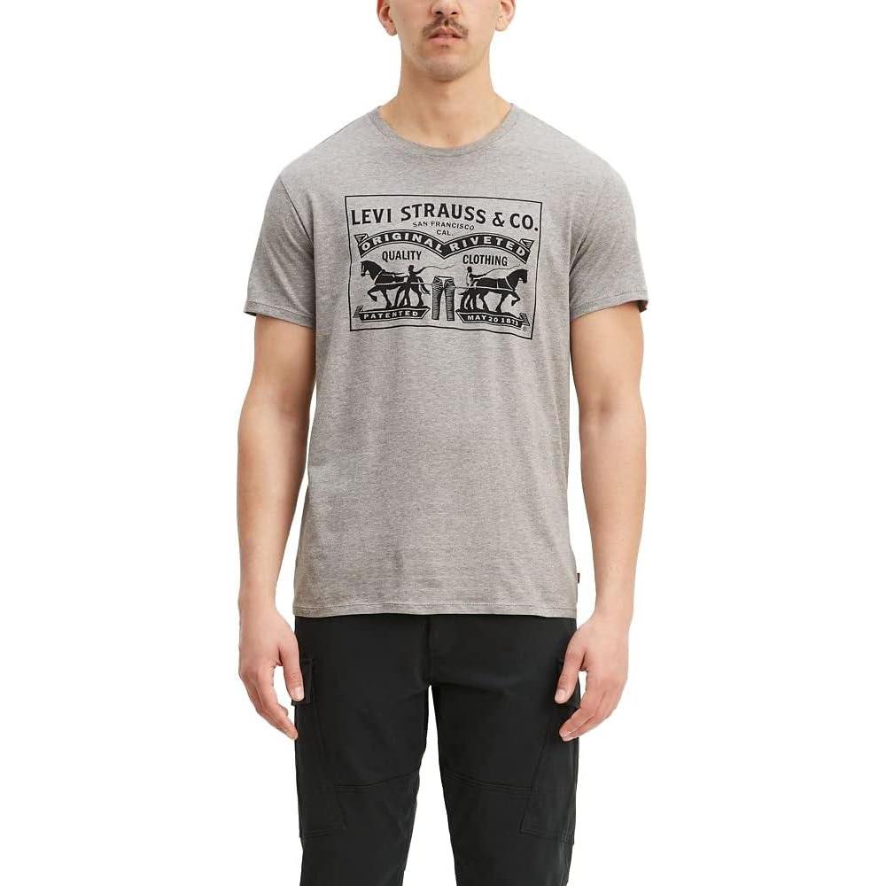 imageLevis Mens 2Horse Graphic TeeMidtone Heather Grey