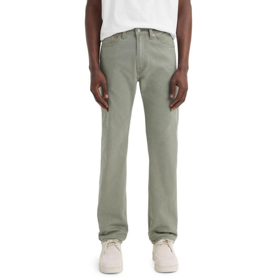 imageLevis Mens 505 Regular Fit Jeans Also Available in Big amp TallNew Smoky Olive Denim