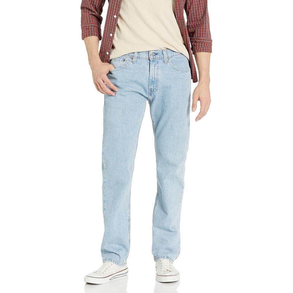 imageLevis Mens 505 Regular Fit Jeans Also Available in Big amp TallShooting Star Stonewash Stretch
