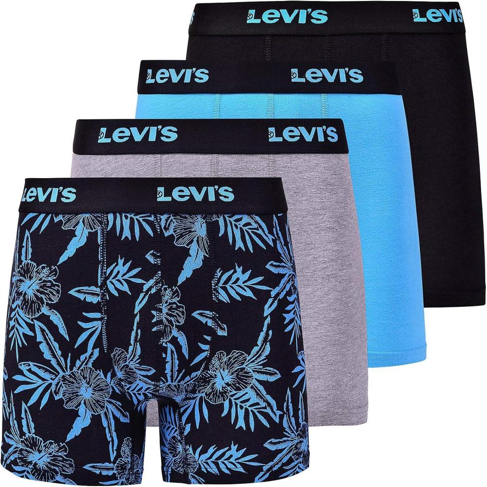 imageLevis Mens Boxer Briefs Breathable Stretch Underwear 4 PackBlue Hib