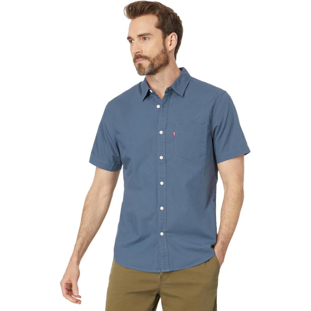 imageLevis Mens Classic 1 Pocket Short Sleeve Button Up Shirt Also Available in BigVintage Indigo