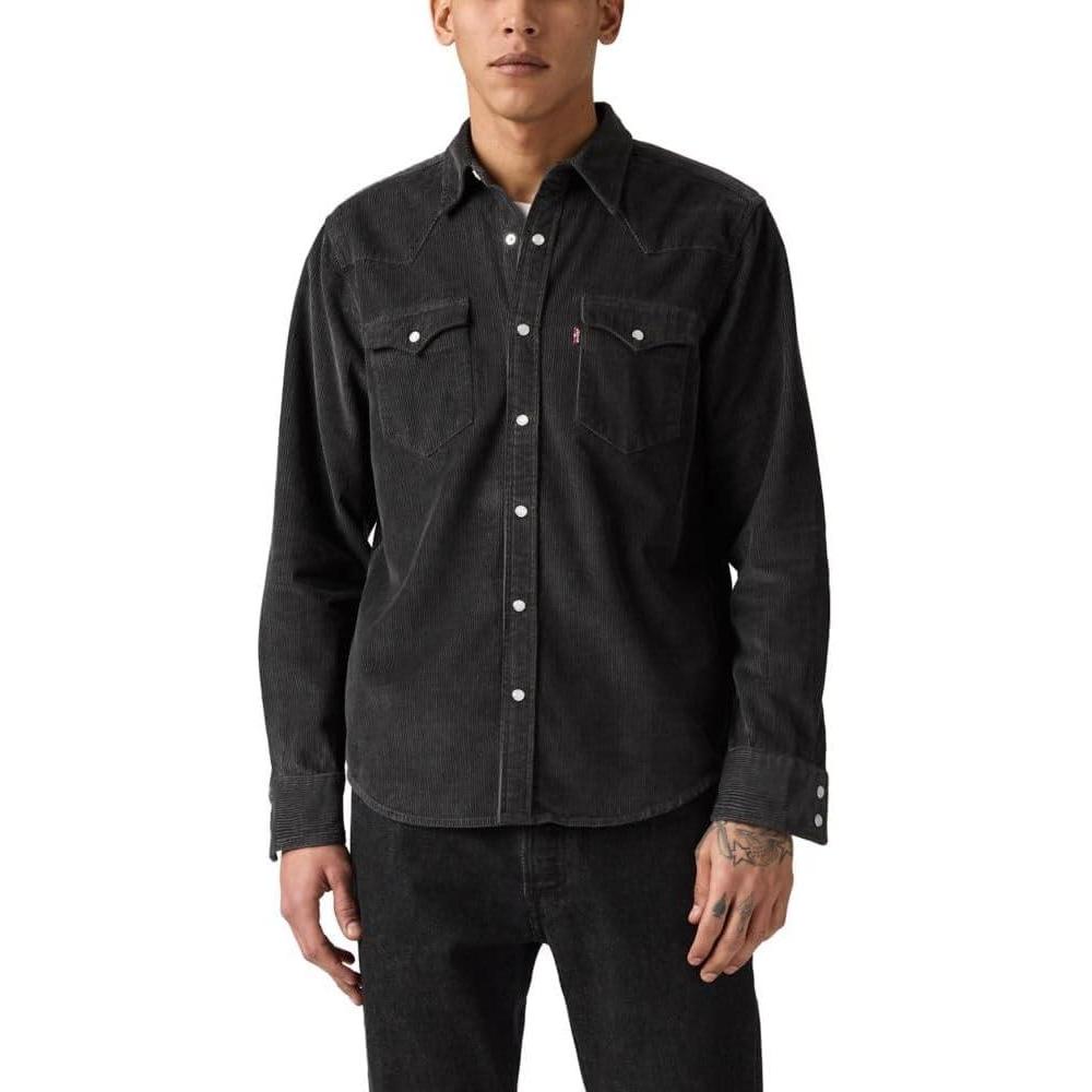 imageLevis Mens Classic Western Shirt Also Available in Big amp TallDark Phantom
