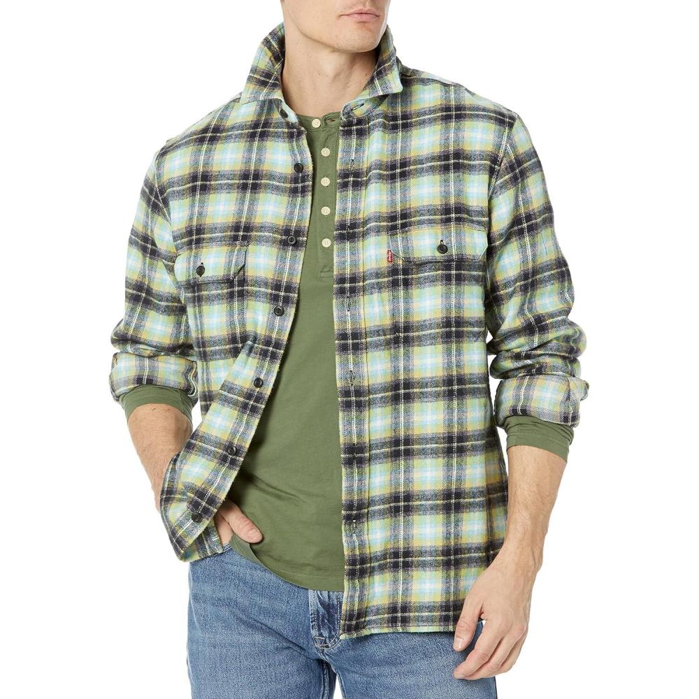 imageLevis Mens Classic Worker Long Sleeve ShirtWarm Olive