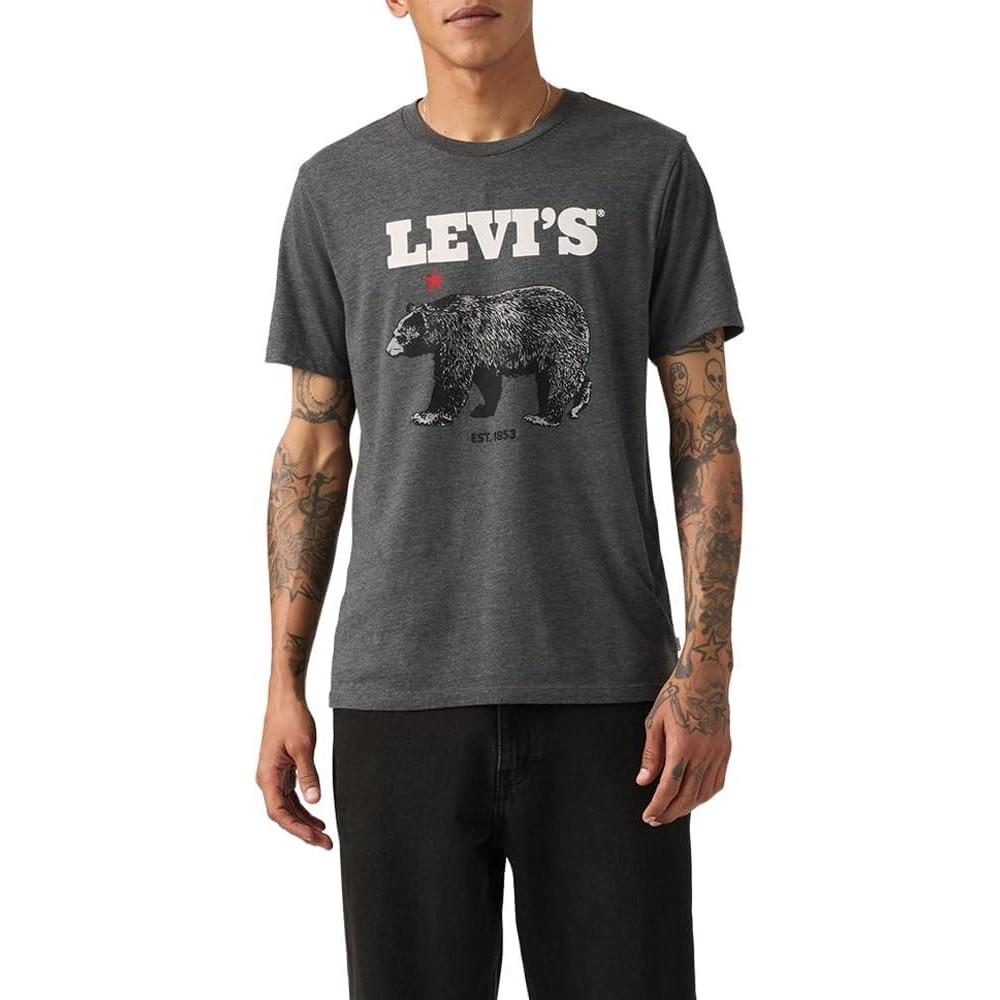 imageLevis Mens Graphic Tee Also Available in Big amp TallNew Bear Andesite Ash